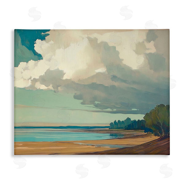 stupell industries Elara Yasna | Sunlit Clouds over Beach