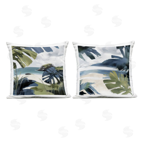 Stupell Industries Elara Yasna | Tropical Vibes Beach Scenes Printed Throw Pillow Set