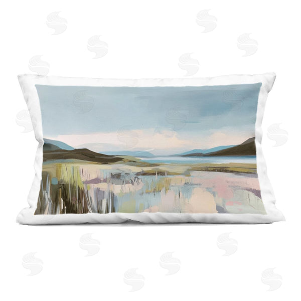 stupell industries Elara Yasna | Verdant Coast Landscape Printed Throw Pillow