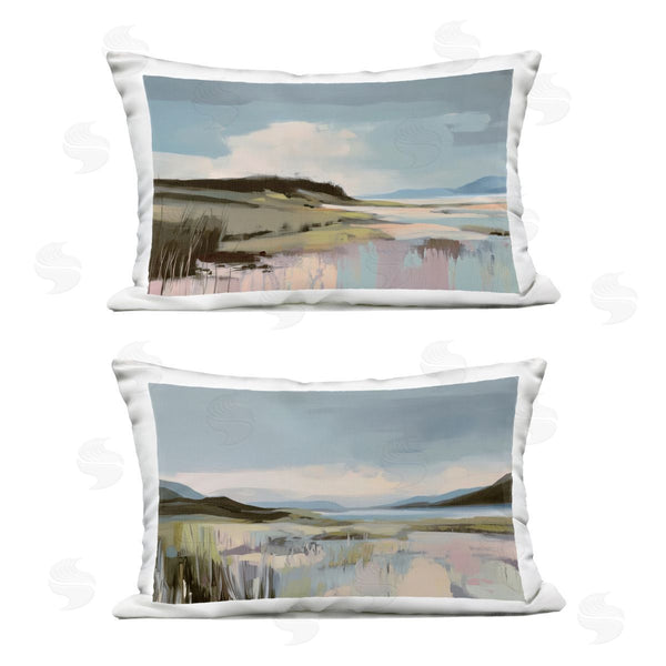 Stupell Industries Elara Yasna | Verdant Coastal Waters Printed Throw Pillow Set