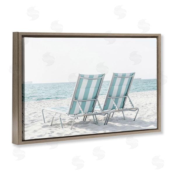 Stupell Industries Elena Chukhlebova | Blue Beach Chairs Pair Wall Art