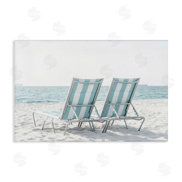 stupell industries Elena Chukhlebova | Blue Beach Chairs Pair Wall Art