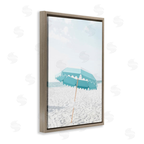 Stupell Industries Elena Chukhlebova | Lone Blue Beach Umbrella Wall Art