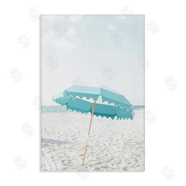 stupell industries Elena Chukhlebova | Lone Blue Beach Umbrella Wall Art