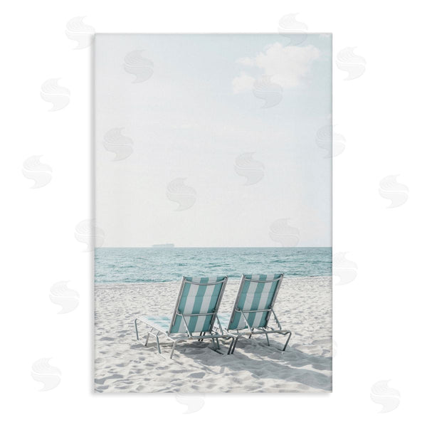 stupell industries Elena Chukhlebova | Soothing Blue Beach Chairs Wall Art