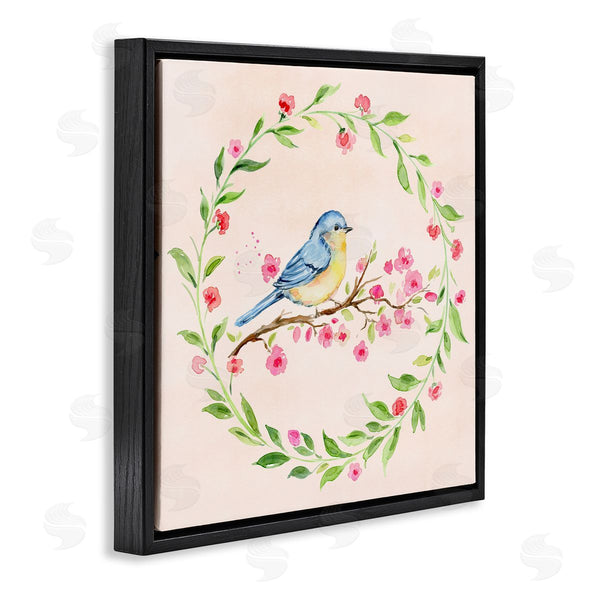 Stupell Industries Elena Fay | Spring Bird Wreath Perch Wall Art