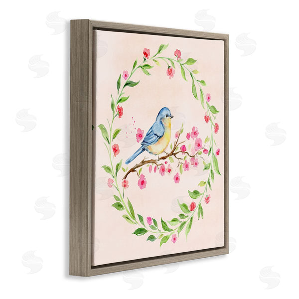 Stupell Industries Elena Fay | Spring Bird Wreath Perch Wall Art