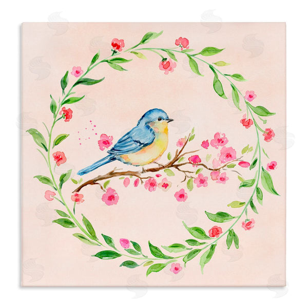 stupell industries Elena Fay | Spring Bird Wreath Perch Wall Art