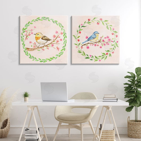 Stupell Industries Elena Fay | Spring Branches & Wreath Birds Wall Art