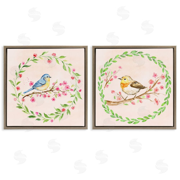 Stupell Industries Elena Fay | Spring Branches & Wreath Birds Wall Art