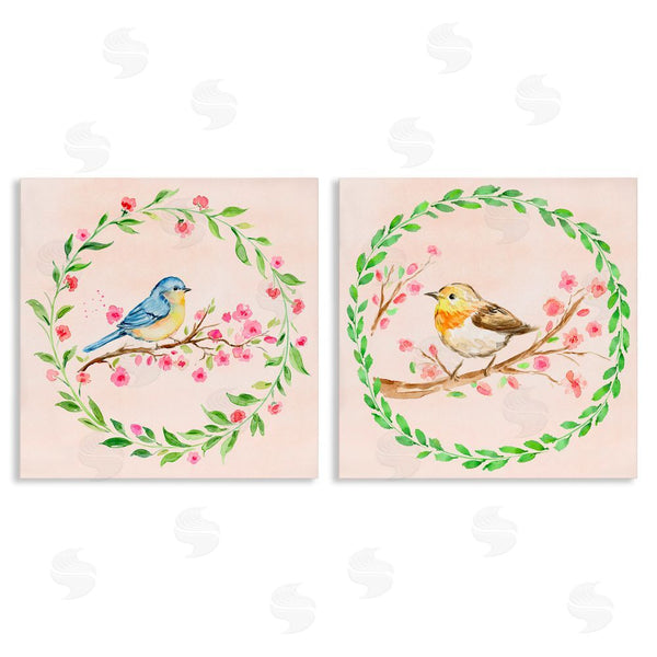 stupell industries Elena Fay | Spring Branches & Wreath Birds Wall Art