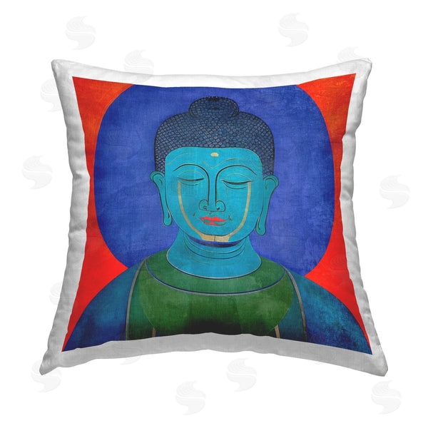 stupell industries Elena Ray | Traditional Buddha Portrait Printed Throw Pillow
