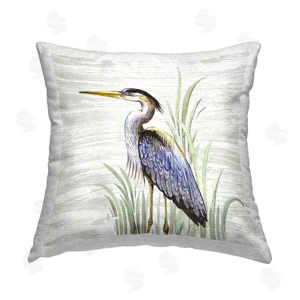 Stupell Industries Elena Vladykina | Beach Bird Simple Heron Printed Throw Pillow