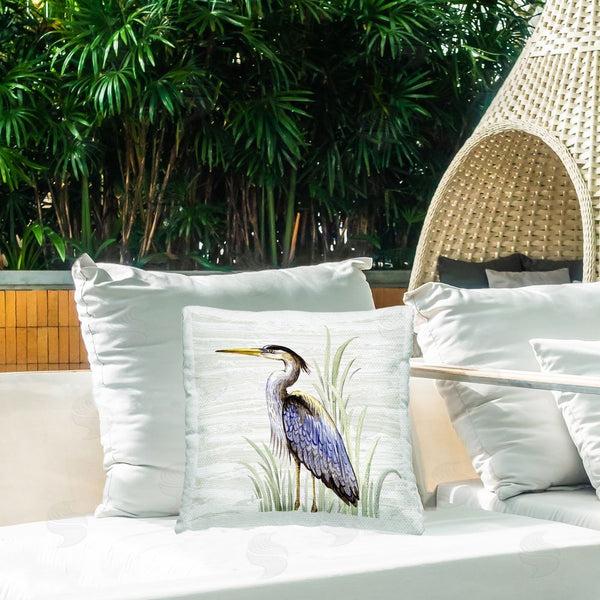 Stupell Industries Elena Vladykina | Beach Bird Simple Heron Printed Throw Pillow