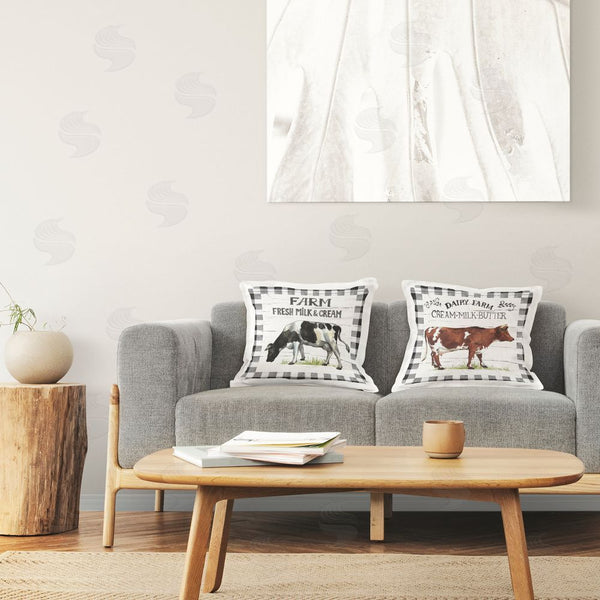 Stupell Industries Elena Vladykina | Dairy Farm Cattle Printed Throw Pillow Set