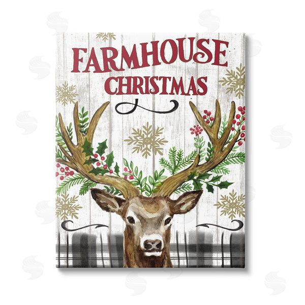 stupell industries Elena Vladykina | Farmhouse Christmas with Plaid Wall Art