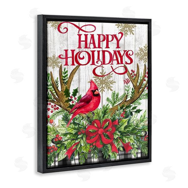 Stupell Industries Elena Vladykina | Happy Holidays Cardinal Wall Art