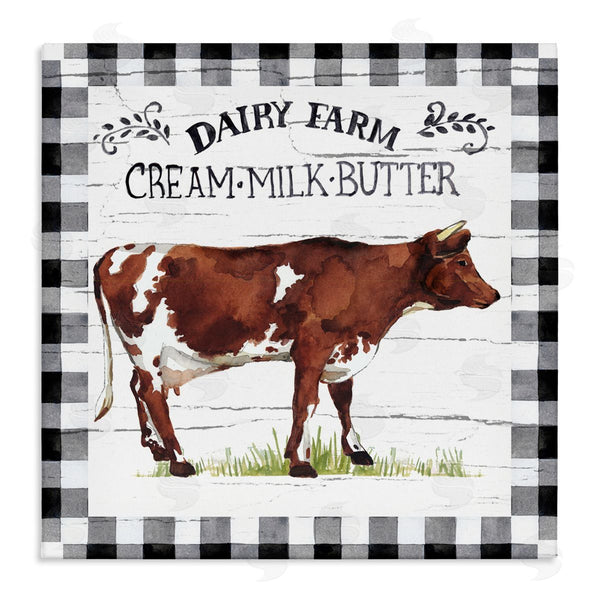 stupell industries Elena Vladykina | Rustic Spring Cow Wall Art