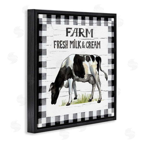 Stupell Industries Elena Vladykina | Spring Cow With Border Wall Art