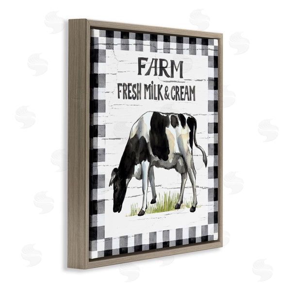 Stupell Industries Elena Vladykina | Spring Cow With Border Wall Art