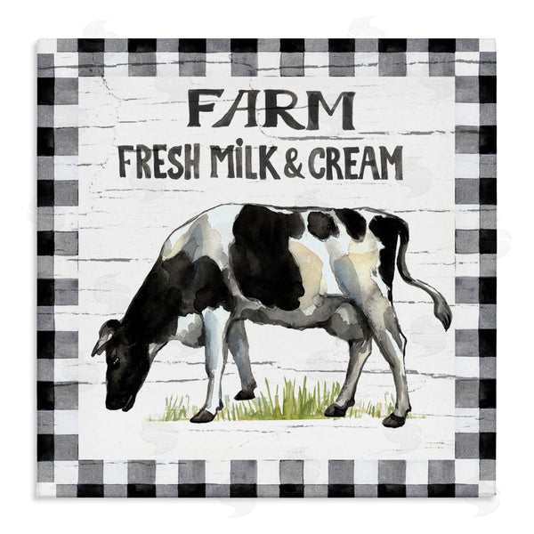 stupell industries Elena Vladykina | Spring Cow with Border Wall Art