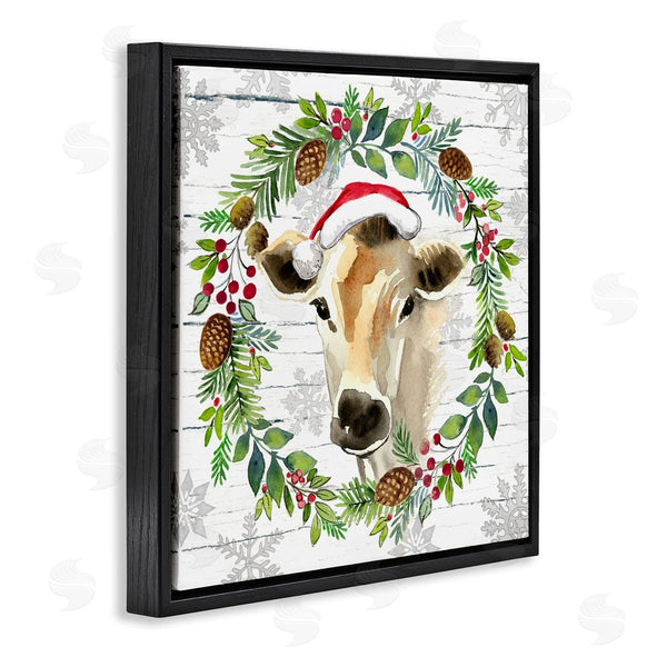 Stupell Industries Elena Vladykina | Winter Farmhouse Cow Wreath Wall Art