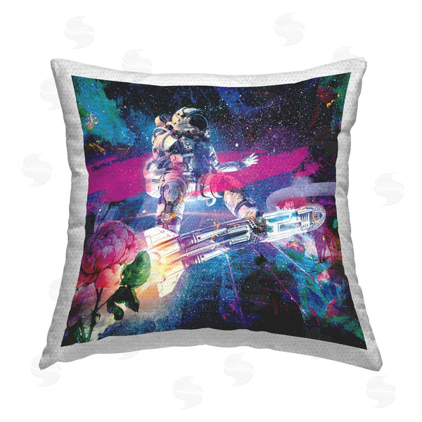 Stupell Industries Elephant Stock | Astronaut In Outer Space Collage Printed Throw Pillow