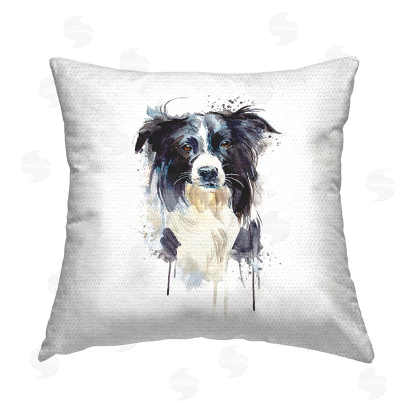 Stupell Industries Elephant Stock | Collie Dog Modern Splash Printed Throw Pillow