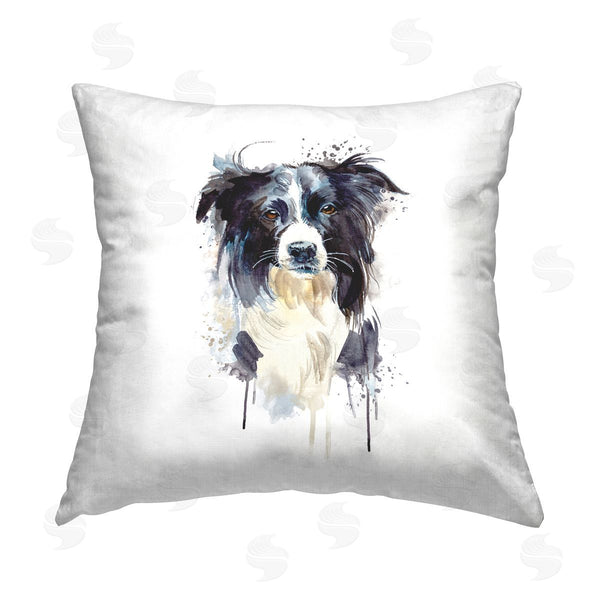stupell industries Elephant Stock | Collie Dog Modern Splash Printed Throw Pillow