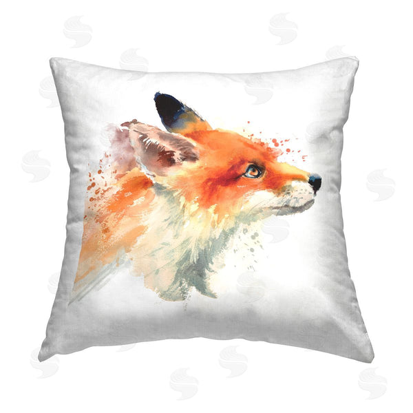 stupell industries Elephant Stock | Fox Portrait Gazing Right Printed Throw Pillow