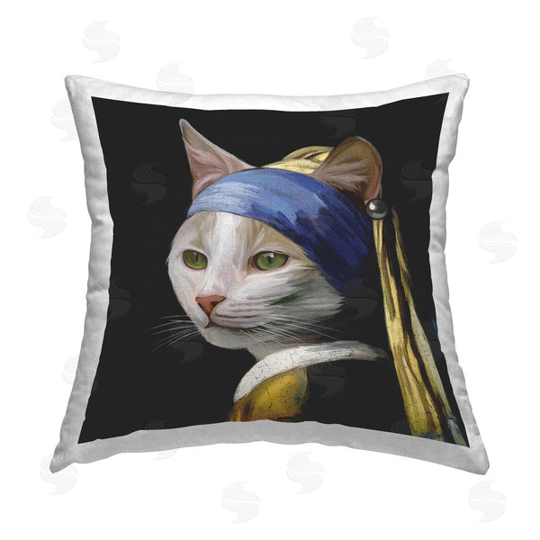 stupell industries Elephant Stock | Funny Cat Classic Portrait Printed Throw Pillow