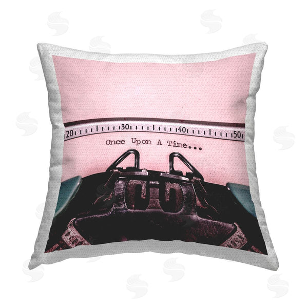 Stupell Industries Elephant Stock | Once Upon A Time Typewriter Printed Throw Pillow