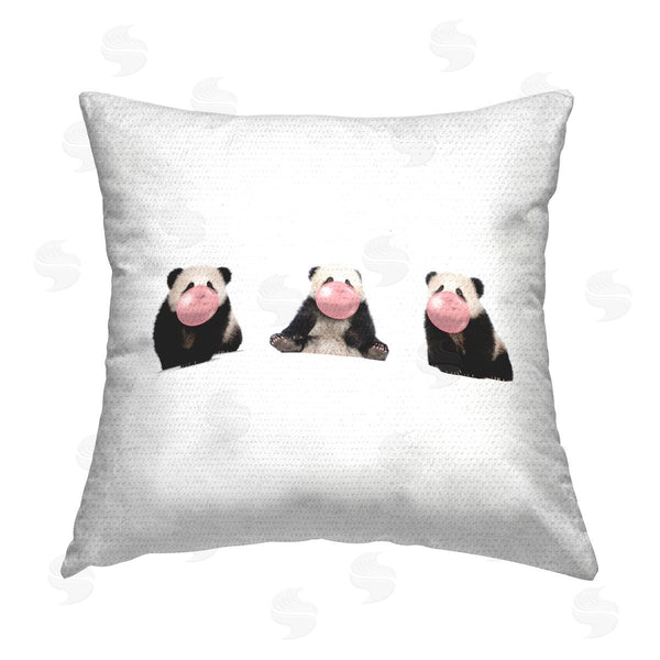 Stupell Industries Elephant Stock | Panda Bear Cub Bubblegum Printed Throw Pillow