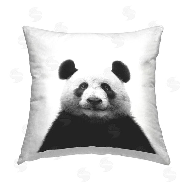 stupell industries Elephant Stock | Panda Bear Simple Portrait Printed Throw Pillow