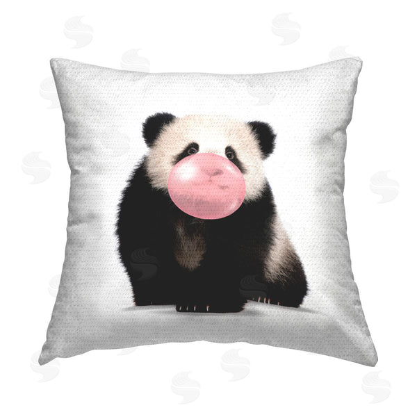 Stupell Industries Elephant Stock | Panda Bear With Bubblegum Printed Throw Pillow