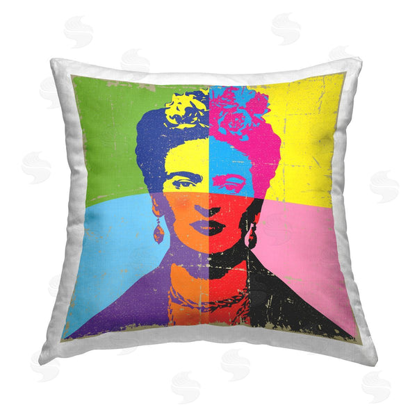 stupell industries Elephant Stock | Pop Style Frida Kahlo Printed Throw Pillow
