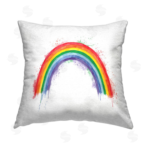 Stupell Industries Elephant Stock | Rainbow Splash Nature Printed Throw Pillow