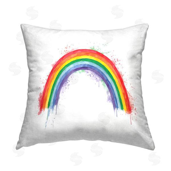 stupell industries Elephant Stock | Rainbow Splash Nature Printed Throw Pillow