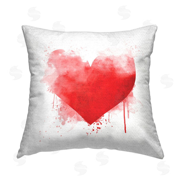 Stupell Industries Elephant Stock | Red Heart Urban Splatter Printed Throw Pillow