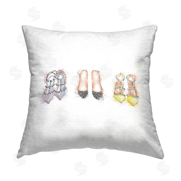 Stupell Industries Elephant Stock | Trendy Shoes Modern Fashion Printed Throw Pillow