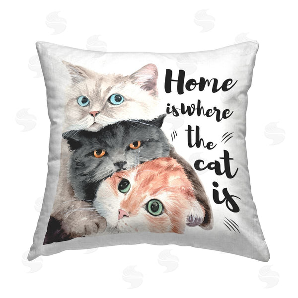 stupell industries Elephant Stock | Where The Cat Is Phrase Printed Throw Pillow