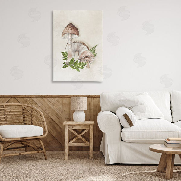 Stupell Industries Eli Jones | Beige Mushrooms & Fern Wall Art