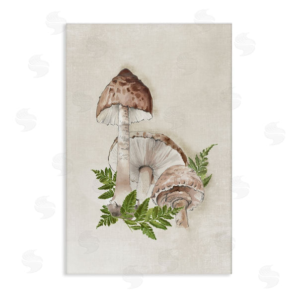 stupell industries Eli Jones | Beige Mushrooms & Fern Wall Art