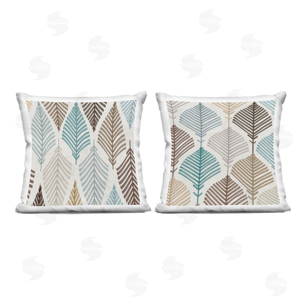 stupell industries Eli Jones | Boho Leaves & Stems Printed Throw Pillow Set
