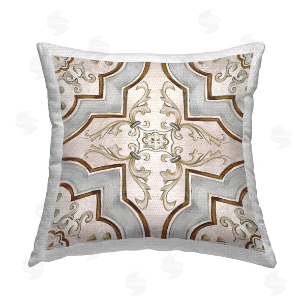 Stupell Industries Eli Jones | Classic Symmetrical Tile Printed Throw Pillow