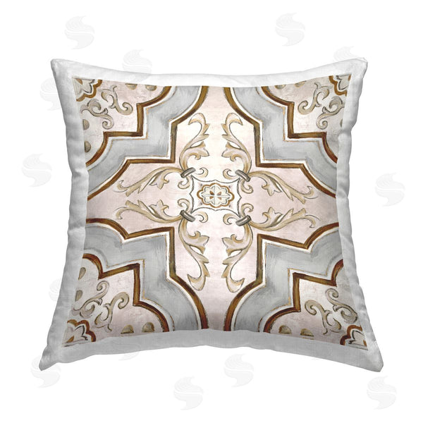 stupell industries Eli Jones | Classic Symmetrical Tile Printed Throw Pillow