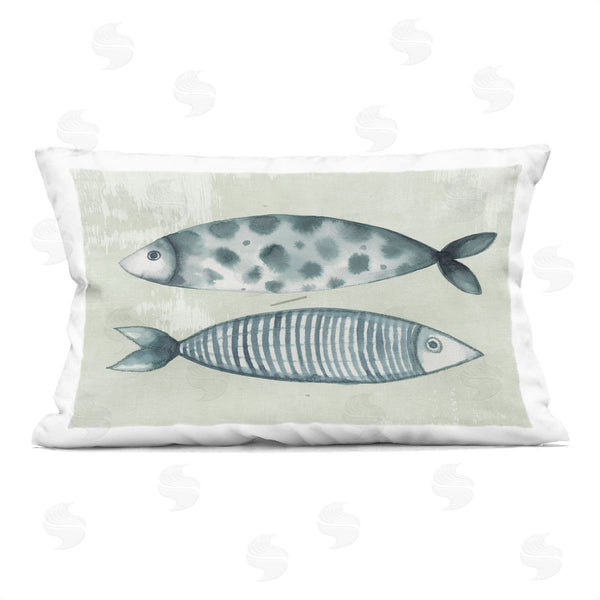 stupell industries Eli Jones | Dotted & Striped Fish Printed Throw Pillow
