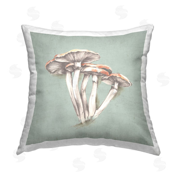 stupell industries Eli Jones | Mushroom Bundle Drawing Printed Throw Pillow