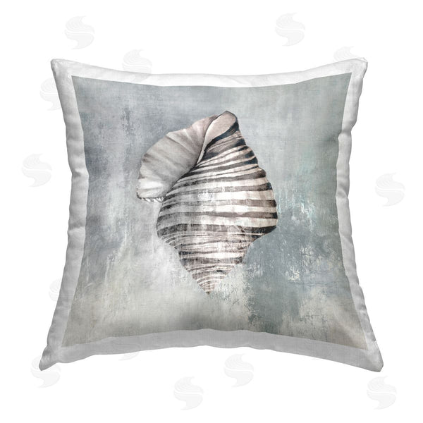 stupell industries Eli Jones | Organic Twisted Seashell Printed Throw Pillow