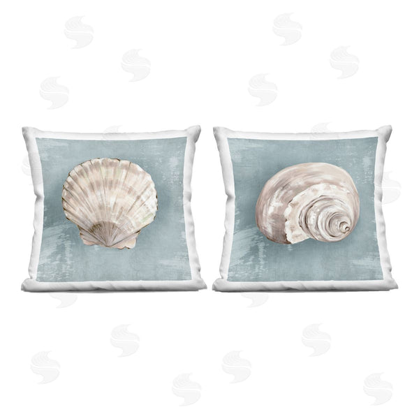 stupell industries Eli Jones | Seashell Whispers of Shore Printed Throw Pillow Set